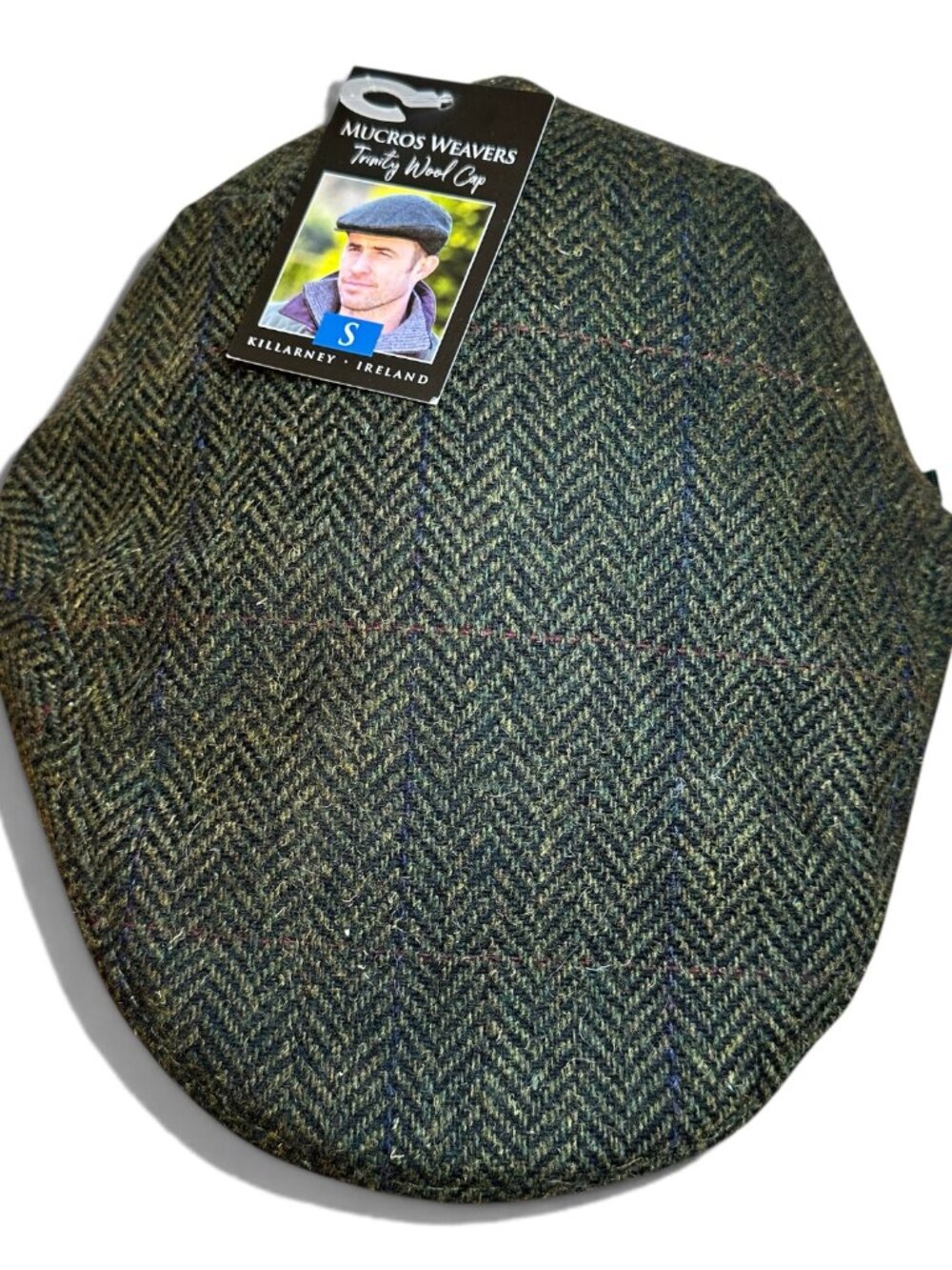 NEW Mucros Weavers Trinity Scally Cap / Hat Wool Tweed S Killarney Ireland Mens